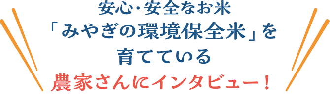 安心・安全なお米「みやぎの環境保全米」を育てている農家さんにインタビュー